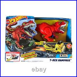 Hot Wheels City T Rex Rampage Track Builder Set Ages 5-8 New In Box Read