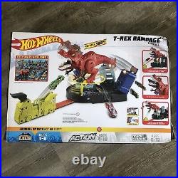 Hot Wheels City T Rex Rampage Track Builder Set Ages 5-8 New In Box Read