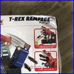 Hot Wheels City T Rex Rampage Track Builder Set Ages 5-8 New In Box Read