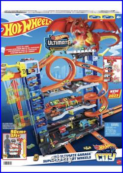 Hot Wheels City Toy Car Track Set Ultimate Garage With 2 Die-Cast Toy Cars And 4