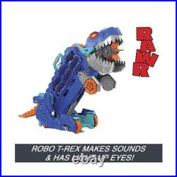 Hot Wheels City Toy Car Track Set, Ultimate T-Rex Transforms into Stomping Dino