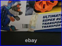 Hot Wheels City Toy Car Track Set, Ultimate T-Rex Transporter, Dinosaur Hauler