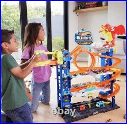 Hot Wheels City Ultimate Garage Track Set w2 Die-Cast Toy Cars Car Eating Dragon