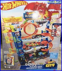 Hot Wheels City Ultimate Garage Track Set with 2 Die-Cast Toy Cars, 4 Levels
