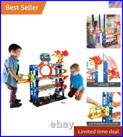 Hot Wheels City Ultimate Garage Track Set with 2 Die-Cast Toy Cars & Car-Eati