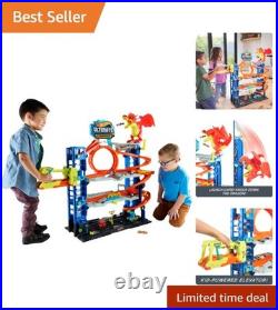 Hot Wheels City Ultimate Garage Track Set with Dragon Battle & 50+ Car Storage