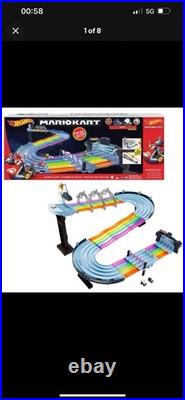 Hot Wheels GXX41-MARIO Kart Rainbow Road Track Set OPEN BOX NEVER USED