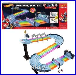 Hot Wheels GXX41-MARIO Kart Rainbow Road Track Set OPEN BOX NEVER USED