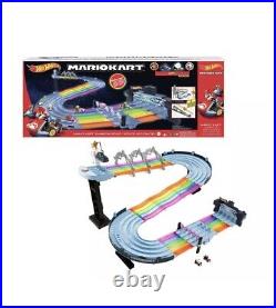 Hot Wheels GXX41-Mario Kart Rainbow Road Track Set- Brand New