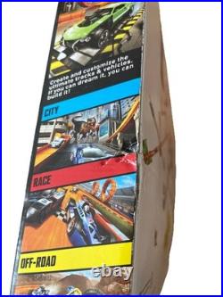 Hot Wheels HW Workshop TRACK BUILDER Mega Pk with Tower Starter Set & 5 Cars 2014