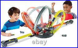 Hot Wheels Loops Track Builder Play Set Die Cast Car Racetrack Kids Toys Indoor