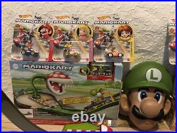 Hot Wheels Mario Kart Circuit Track, Piranha Plant & Thwomp Exp Tracks + 8 Cars Hot Wheels Mario Kart Circuit Track, Piranha Plant & Thwomp Exp Tracks + 8 Cars