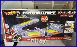 Hot Wheels Mario Kart Rainbow Road Boo Premier Raceway Track Set BRAND NEW