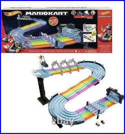 Hot Wheels Mario Kart Rainbow Road Boo Premier Raceway Track Set BRAND NEW