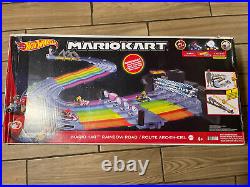 Hot Wheels Mario Kart Rainbow Road Boo Premier Raceway Track Set! FREE SHIPPING