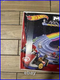 Hot Wheels Mario Kart Rainbow Road Boo Premier Raceway Track Set! FREE SHIPPING