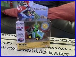 Hot Wheels Mario Kart Rainbow Road King Boo Raceway Race Track Set + Luigi Car