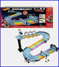 Hot Wheels Mario Kart Rainbow Road King Boo Raceway Race Track Set New SEALED