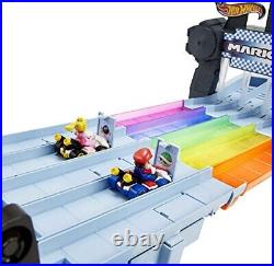 Hot Wheels Mario Kart Rainbow Road King Boo Raceway Race Track Set SHIPS FAST