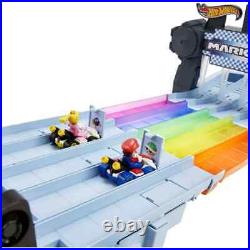 Hot Wheels Mario Kart Rainbow Road King Boo Raceway Track Set New