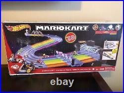 Hot Wheels Mario Kart Rainbow Road Race Track Set Factory Sealed Brand New