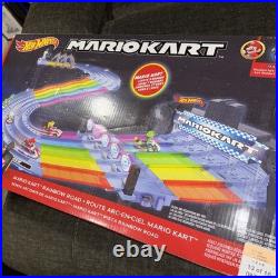 Hot Wheels Mario Kart Rainbow Road Race Track Set Factory Sealed Brand New