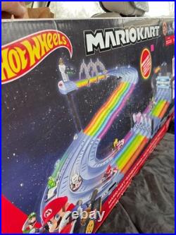 Hot Wheels Mario Kart Rainbow Road Race Track Set Lights & Sounds