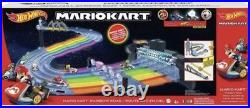 Hot Wheels Mario Kart Rainbow Road Race Track Set Lights Sounds Bra G2U