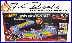 Hot Wheels Mario Kart Rainbow Road Race Track Set Lights & Sounds Brand New