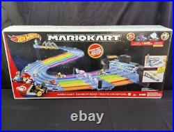 Hot Wheels Mario Kart Rainbow Road Race Track Set Lights & Sounds Brand New
