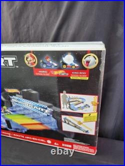 Hot Wheels Mario Kart Rainbow Road Race Track Set Lights & Sounds Brand New