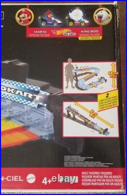 Hot Wheels Mario Kart Rainbow Road Race Track Set Lights & Sounds Brand New