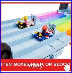 Hot Wheels Mario Kart Rainbow Road Race Track Set Lights & Sounds Brand New