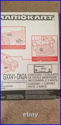 Hot Wheels Mario Kart Rainbow Road Race Track Set Lights & Sounds Brand New