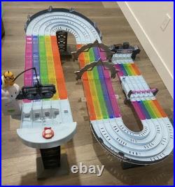 Hot Wheels Mario Kart Rainbow Road Race Track Set NO CARS tested and working