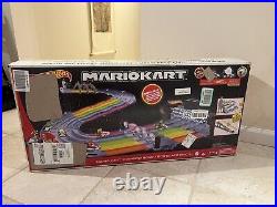 Hot Wheels Mario Kart Rainbow Road Raceway 8-Foot Track Set with Lights & Sound