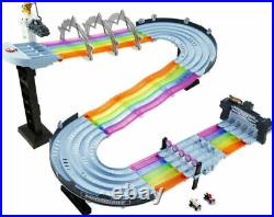 Hot Wheels Mario Kart Rainbow Road Raceway 8-Foot Track Set with Lights Sounds