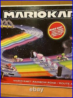 Hot Wheels Mario Kart Rainbow Road Raceway Race Track Set Sealed