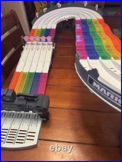 Hot Wheels Mario Kart Rainbow Road Raceway Track Set + 5 Cars, Tested Works