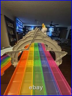 Hot Wheels Mario Kart Rainbow Road Raceway Track Set + 5 Cars, Tested Works