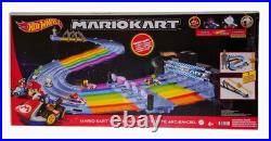 Hot Wheels Mario Kart Rainbow Road Raceway Track Set with Lights & Sounds Nintendo