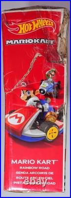 Hot Wheels Mario Kart Rainbow Road Raceway Track Set with Lights & Sounds Nintendo