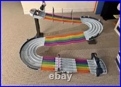 Hot Wheels Mario Kart Rainbow Road Track Set Raceway Works Complete 5 Cars