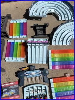 Hot Wheels Mario Kart Rainbow Road Track Set Raceway Works Complete 5 Cars