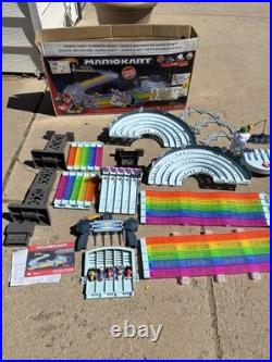 Hot Wheels Mario Kart Rainbow Road Track Set Raceway Works Complete 5 Cars