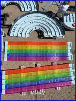Hot Wheels Mario Kart Rainbow Road Track Set Raceway Works Complete 5 Cars