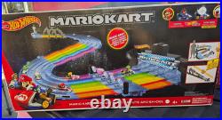 Hot Wheels Mario Kart Rainbow Road Track Set With Lights & Sounds 4+ Includes 2
