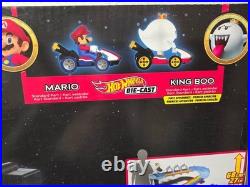 Hot Wheels Mario Kart Rainbow Road Track Set With Lights & Sounds 4+ Includes 2