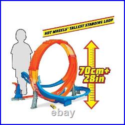 Hot Wheels Massive Loop Mayhem Track Set with Huge 28-Inch Wide Track Loop Sl