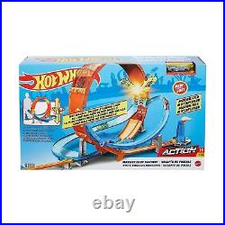 Hot Wheels Massive Loop Mayhem Track Set with Huge 28-Inch Wide Track Loop Sl